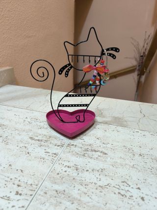 Adorno gato corazón joyas pulseras