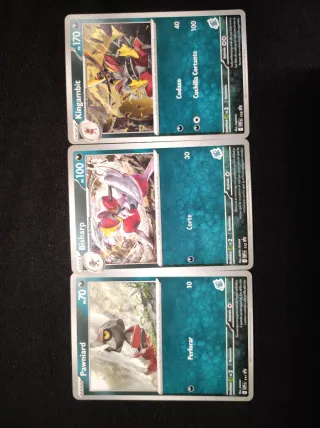 3 Cartas Promo Pokémon Pawniard Bisharp Kingambit