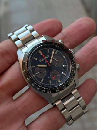 Reloj Seiko Speedtimer Chrono Solar Azul, 39mm