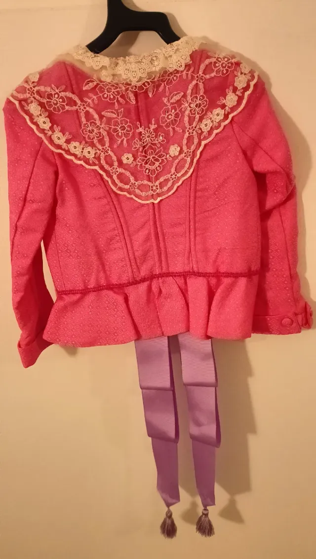 Corpiño Fallera Raso Fucsia 4 Años