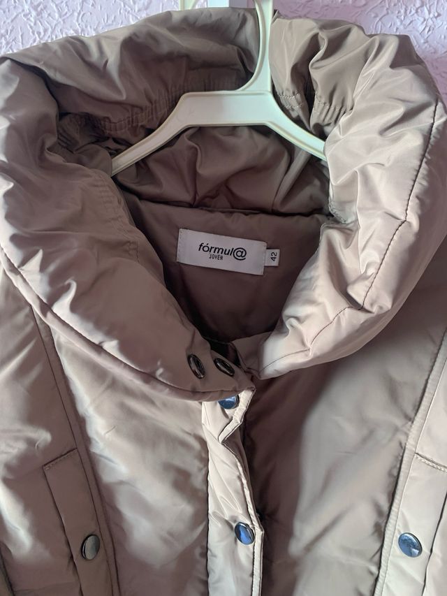 Chaquetón mujer beige/marrón