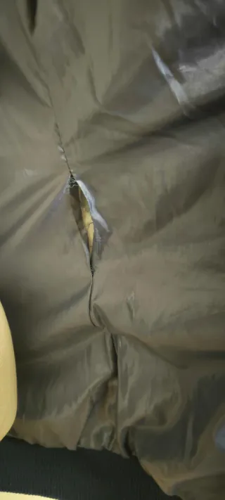 Chaqueta acolchada Bershka azul metalizado Talla M