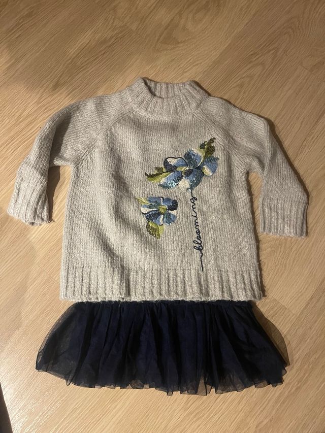 Conjunto niña T3:  Jersey y vestido tul