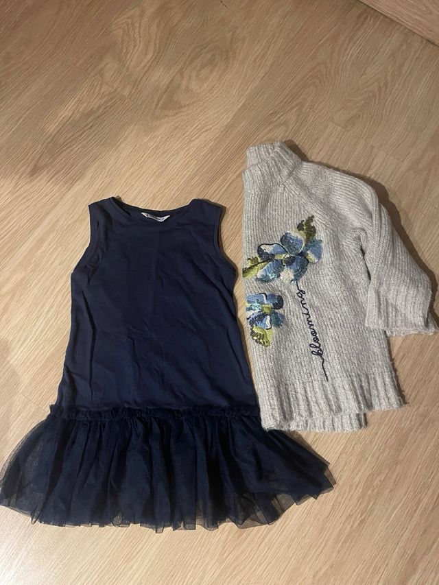Conjunto niña T3:  Jersey y vestido tul