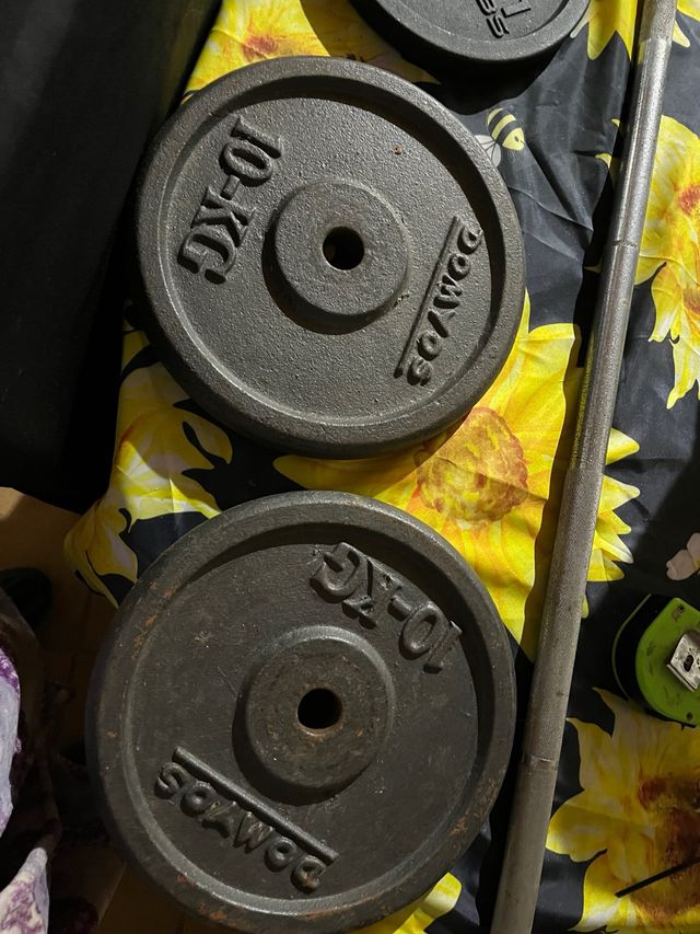 2 discos de pesa 10 kg 28 mm