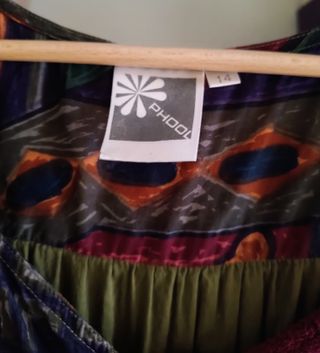 Vestido Indio diseño Patchwork Algodón Terciopelo