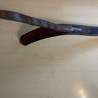 Cintura vintage marrone con fibbia argento