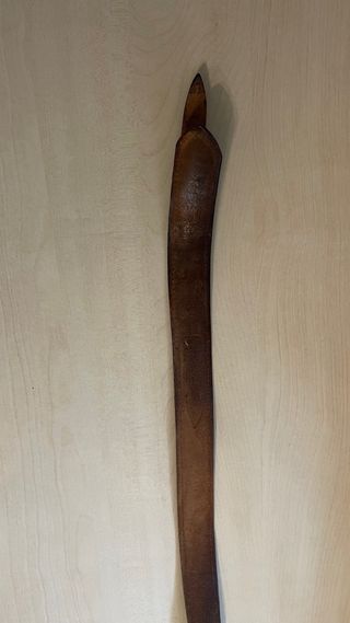 Cintura vintage marrone con fibbia argento