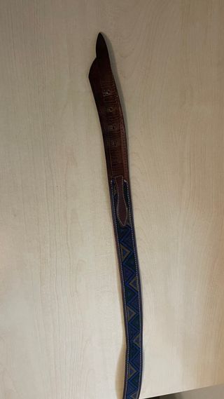 Cintura vintage marrone con fibbia argento