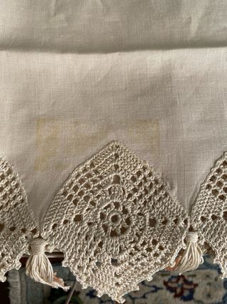 Asciugamano + Ospite con bordo uncinetto