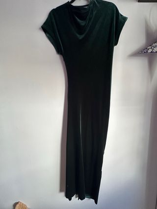 Vestido largo verde Zara