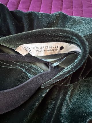 Vestido largo verde Zara