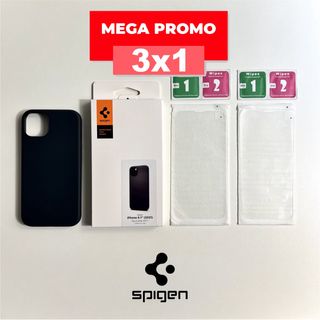 13 | Custodia Spigen + 2 Vetri Temperati | iPhone