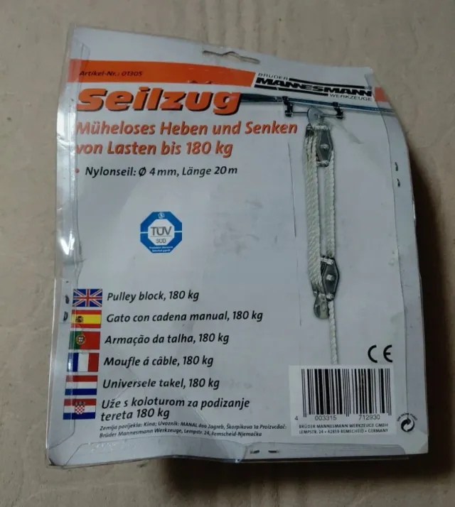 Polipasto 180 kg Mannesmann