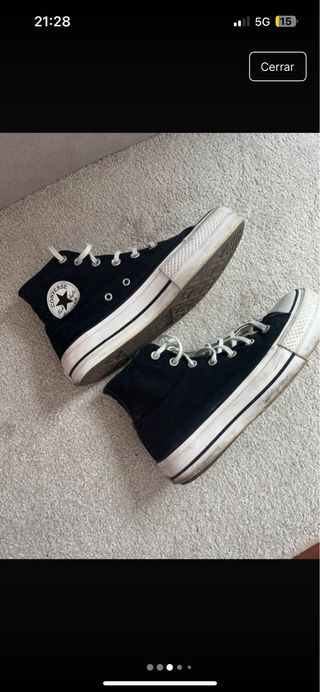 Converse Chuck Taylor plataforma negras