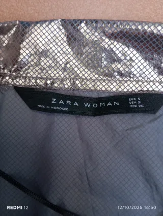 Blusa oversize metalizada mujer Zara