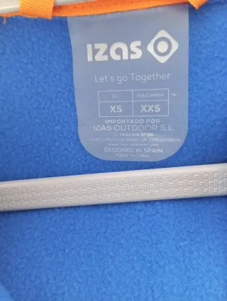 Chaqueta Sudadera IZAS Azul y Naranja