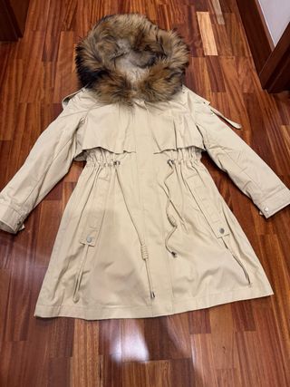 Parka La vie en Rose Beige Talla L