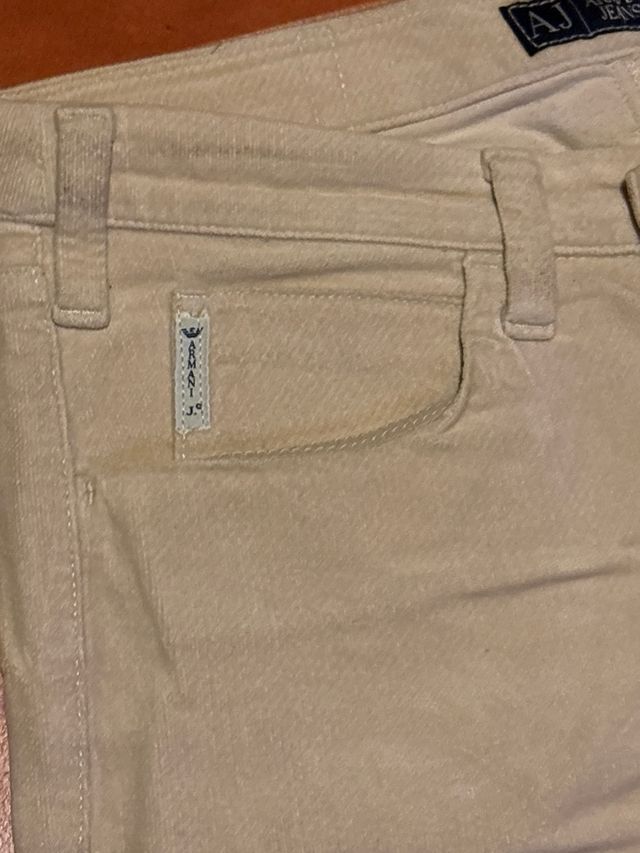 Pantalón pana fina mujer Armani T.32 beige