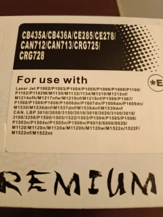 Cartucho Tóner HP CB435A/CB436A/CE285