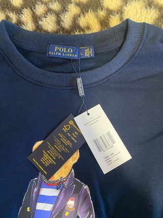 Sudadera Polo Ralph Lauren Oso Azul Talla L