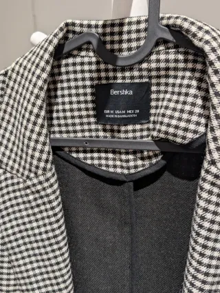 Americana blazer cuadros Bershka