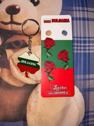 Portachiavi quadrifoglio bandiera Bulgaria