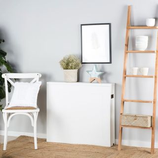 Mesa comedor extensible de madera blanca TAN Banak