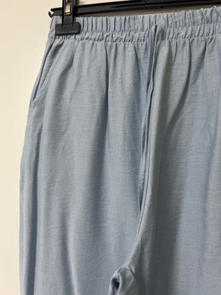 Pantalón de lino azul