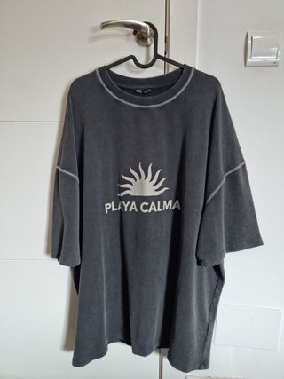 Camiseta Zara Gris XL