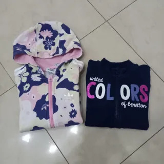 Set 2 felpe Adidas e Benetton 3-4 anni