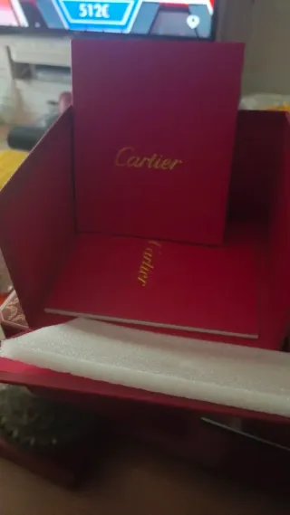 Caja Estuche Reloj Cartier Roja