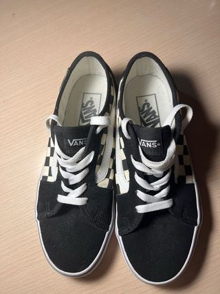 Zapatillas Vans Checkerboard Negras y Blancas