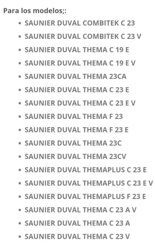 Válvula Inversora Saunier Duval. Thema, combitek.