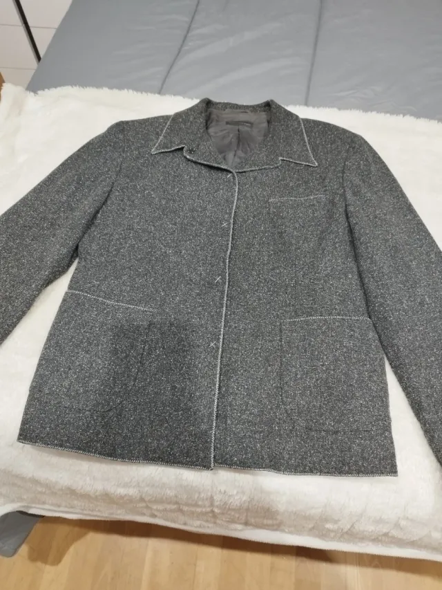 Blazer de lana gris