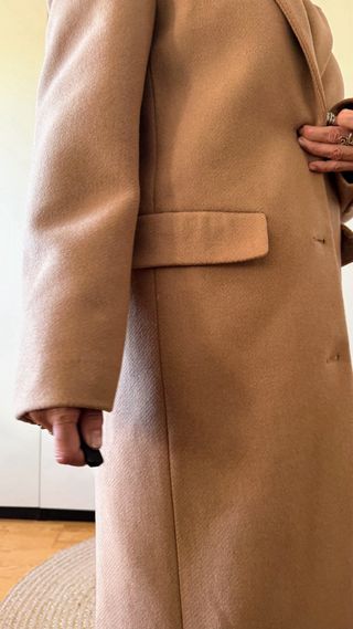 Abrigo largo lana Mango beige