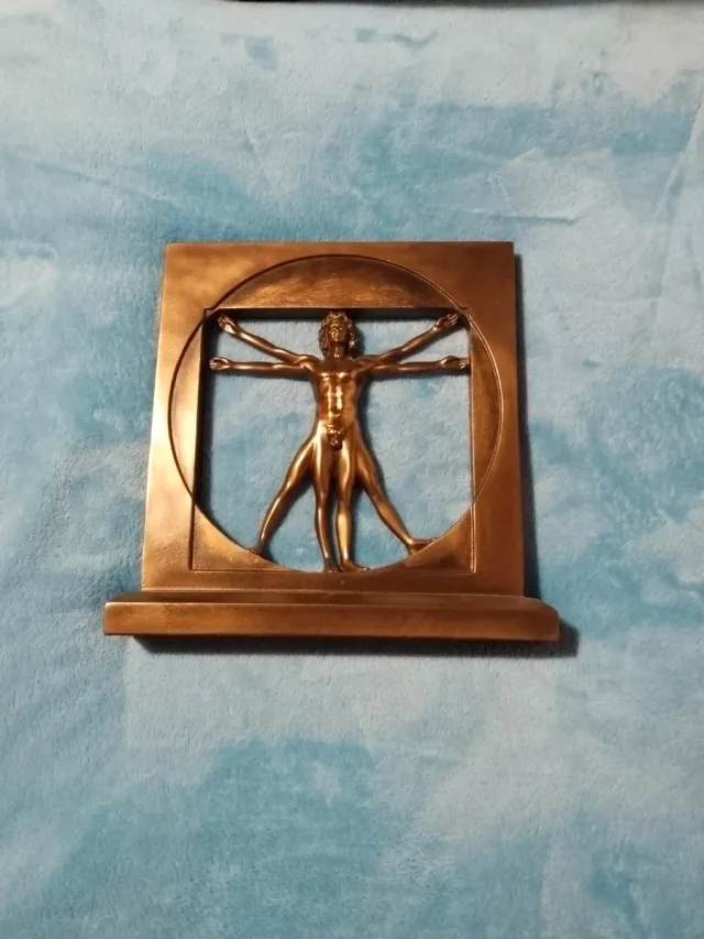 Hombre de Vitruvio Metálico Adorno