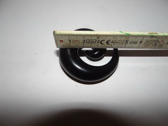 Expansores espiral negros varios tamaños 0.9-1.6cm