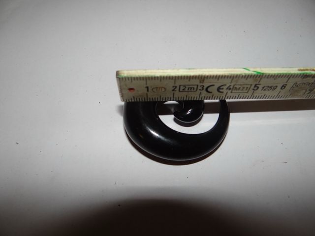 Expansores espiral negros varios tamaños 0.9-1.6cm