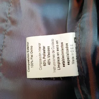 Abrigo 100% piel Hombre Talla M