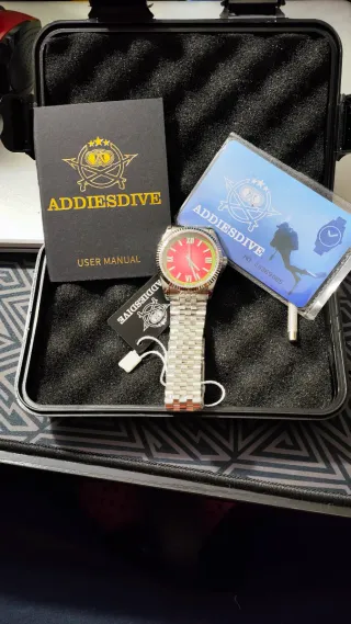 Reloj Addiesdive AD2535 Rojo y Plateado