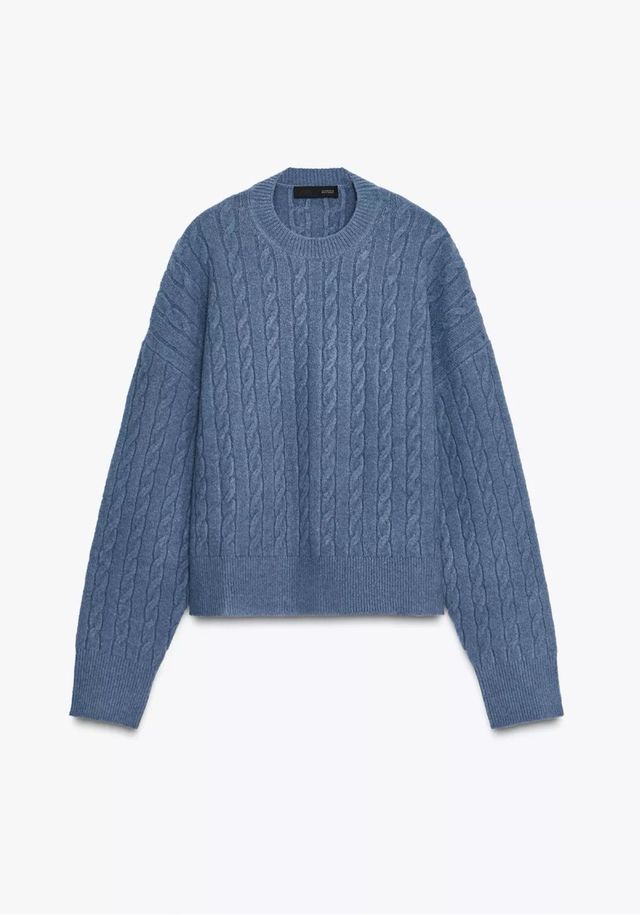 Jersey azul trenzado