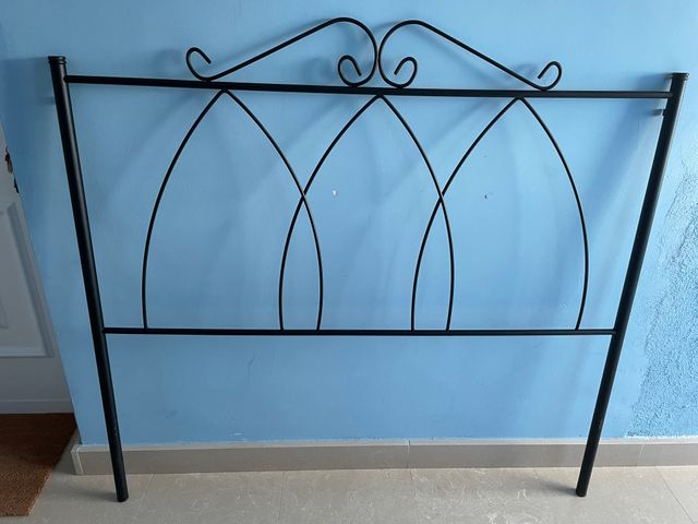 Cabezal Cama Doble Metal Negro