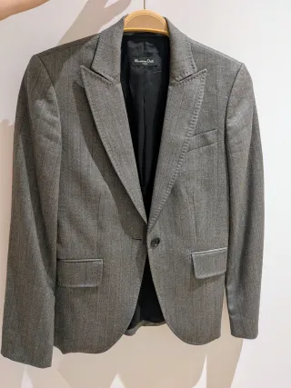 Chaqueta Massimo Dutti Gris Rayas