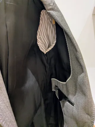 Chaqueta Massimo Dutti Gris Rayas