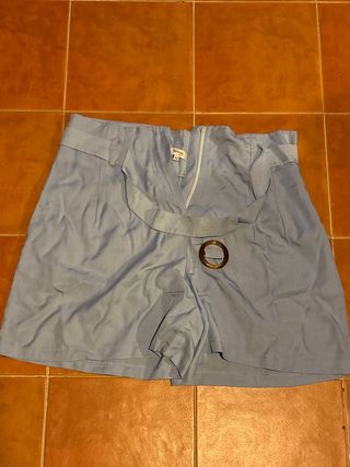 Pantalón corto azul claro mujer talla 32