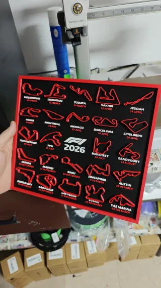 Lámina Circuitos F1 2026