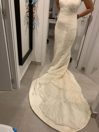 Vestido de Novia color blanco roto