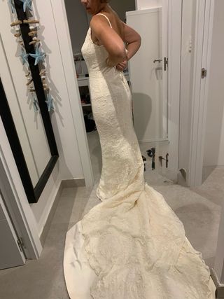 Vestido de Novia color blanco roto