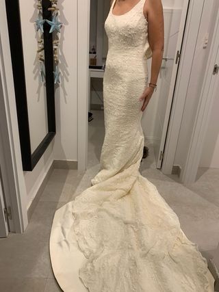 Vestido de Novia color blanco roto